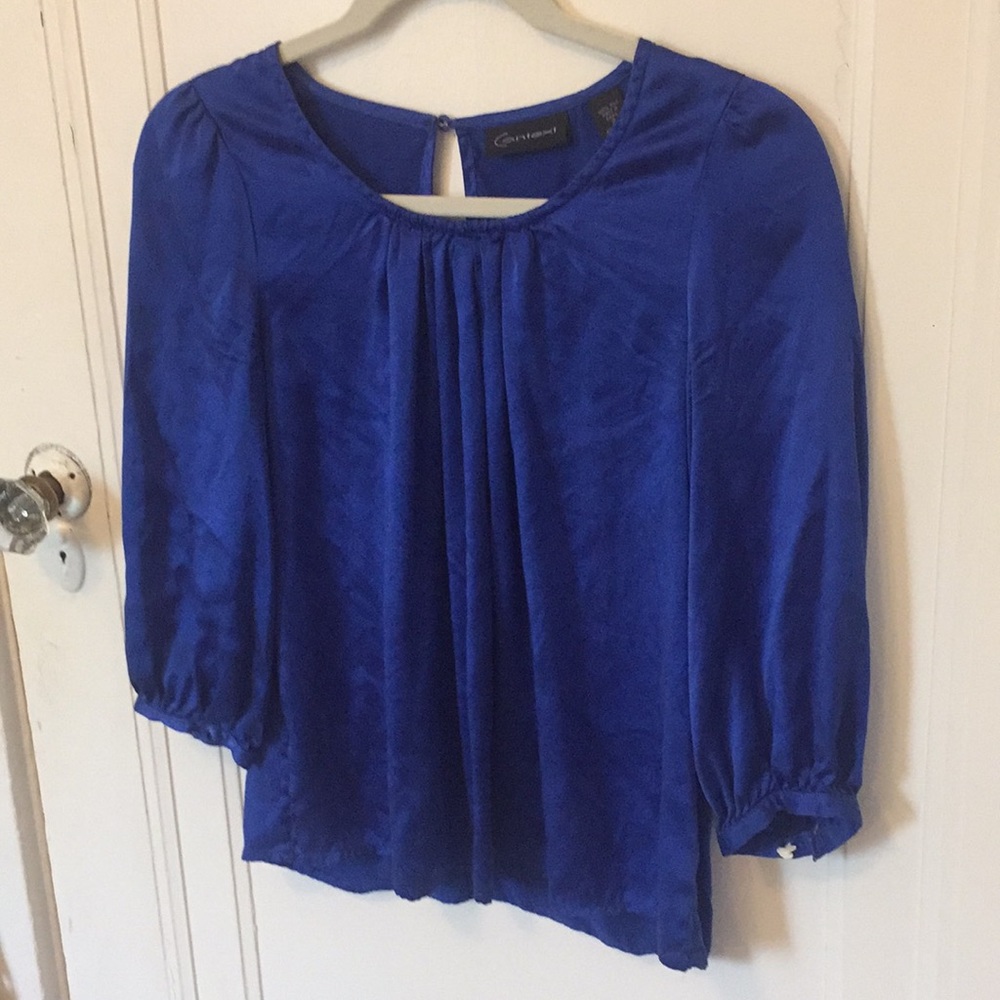 Retro Royal Blue Blouse